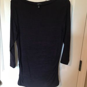 Purple and black boatneck fitted top